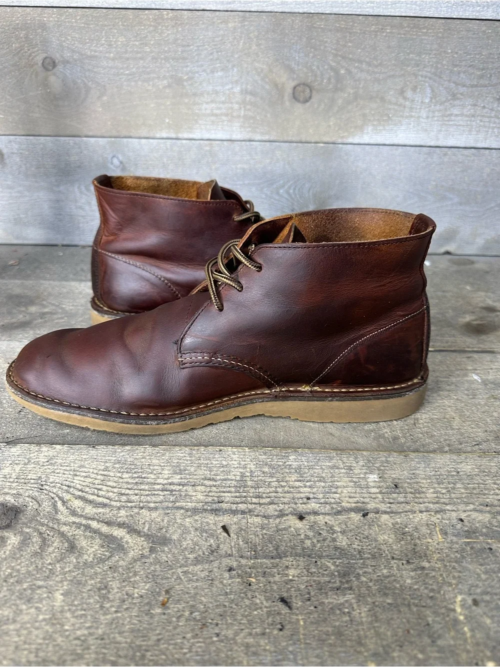 Red Wing Weekender Chukka Boots 3322 Mens Size 9.5 D Copper Leather MADE IN USA